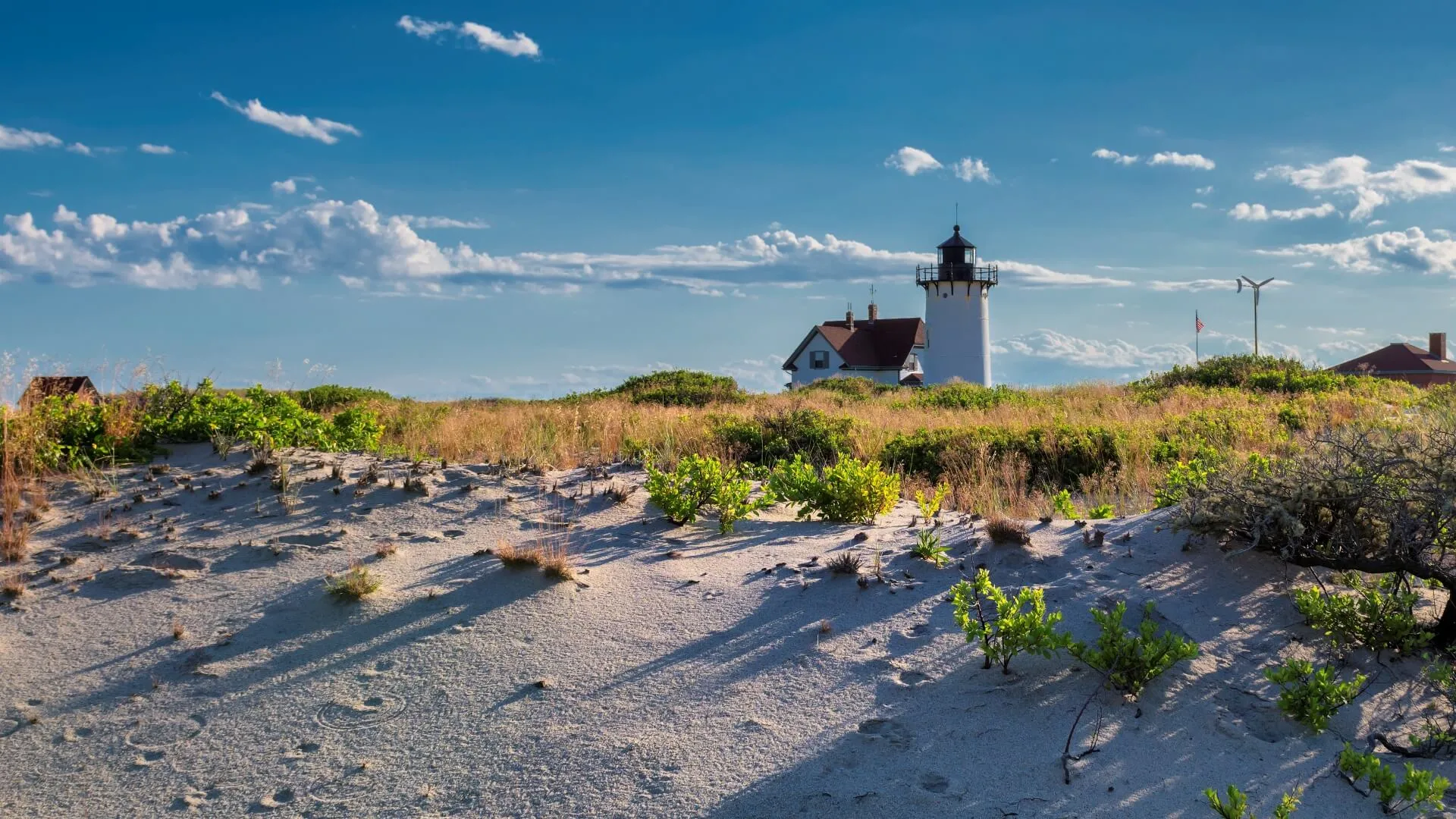 Lighthouse Point on beach dunes
