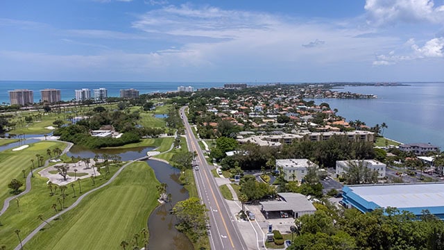 Town aerial view