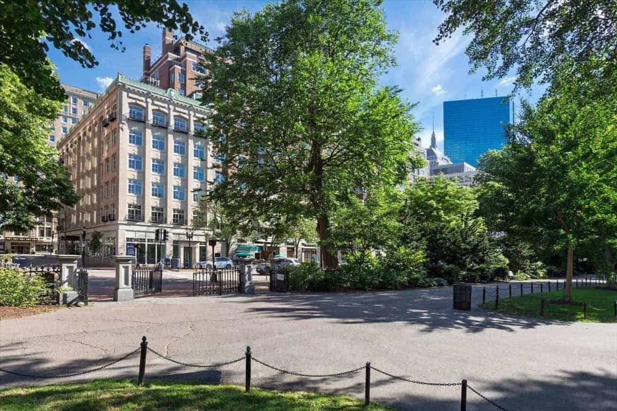 250 Boylston Street seen from the Boston Public Garden