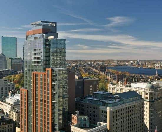 The 45 Province glass tower above downtown Boston