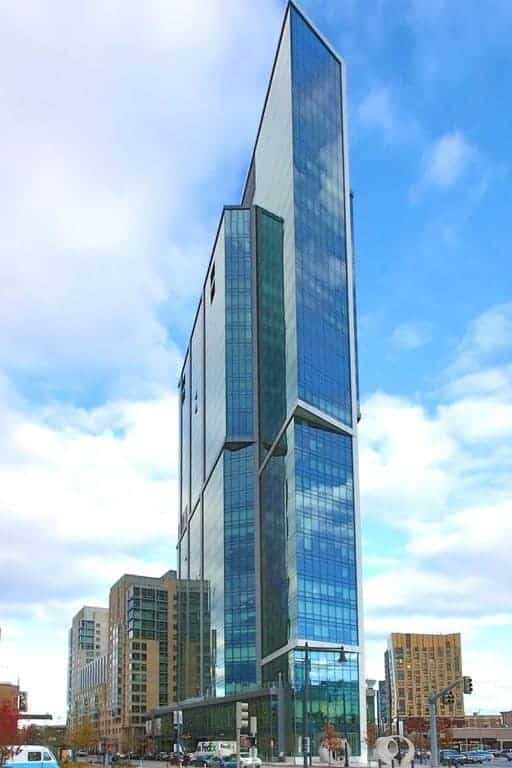 The Pierce Boston faceted glass facade