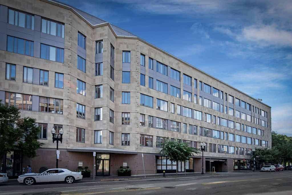The limestone facade of Wilkes Passage