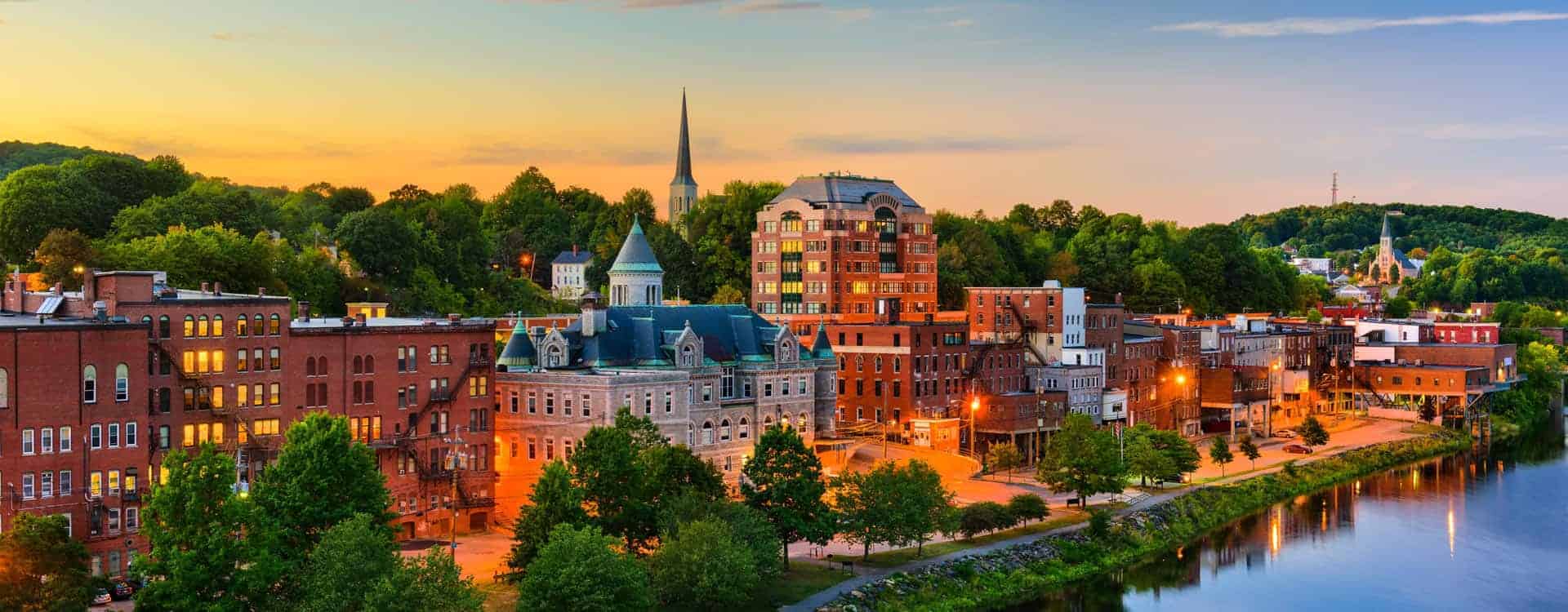 city lights in maine
