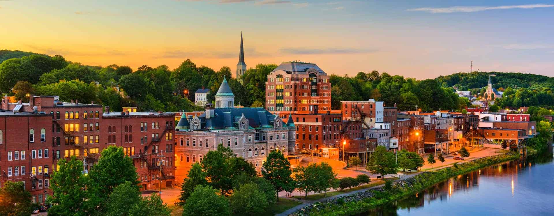 city lights in maine