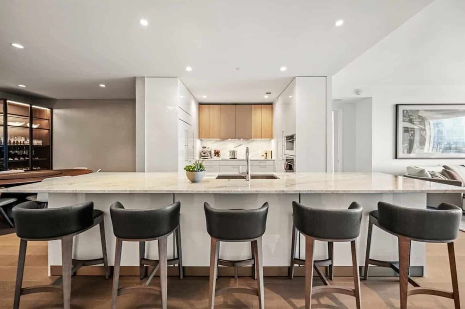 Typical kitchen, Winthrop Center Residences