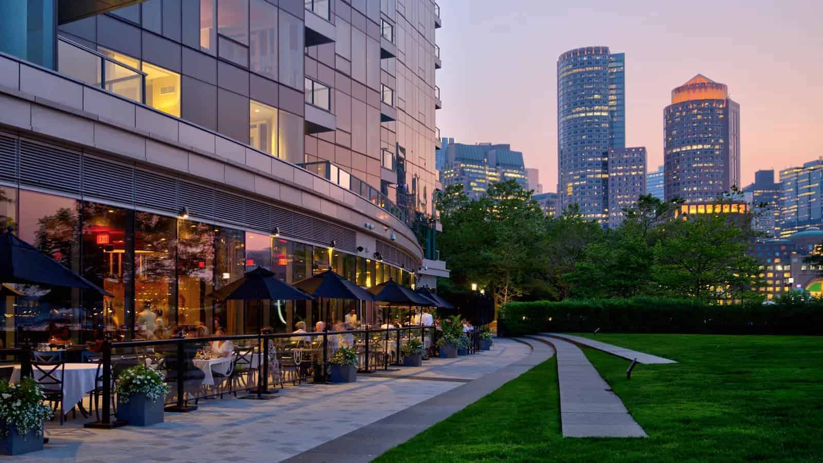 One Harbor Shore Exterior - Main Lobby Entrance - Seaport Luxury Condos