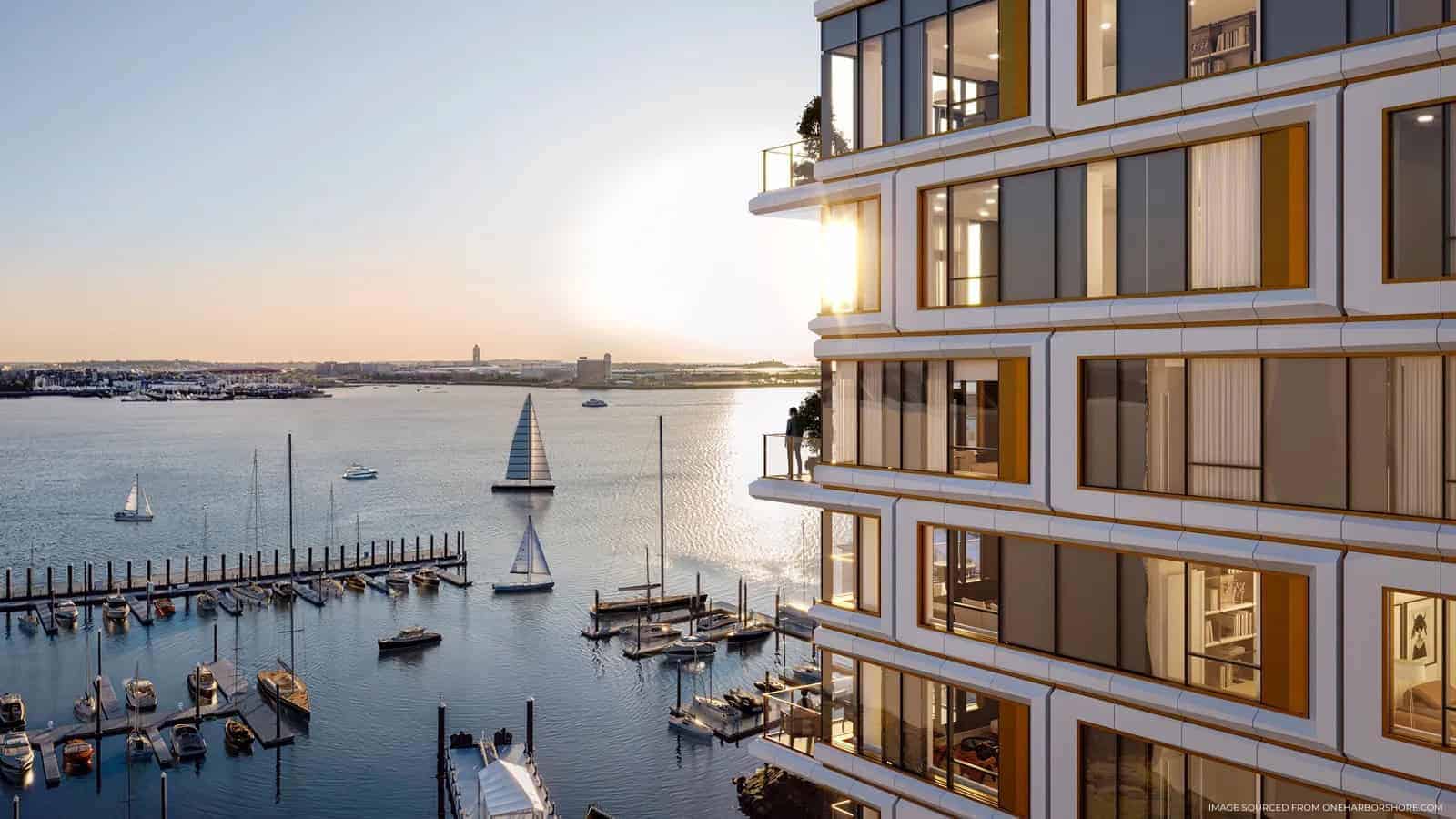 One Harbor Shore Water Views from Balcony - Seaport Luxury Condos