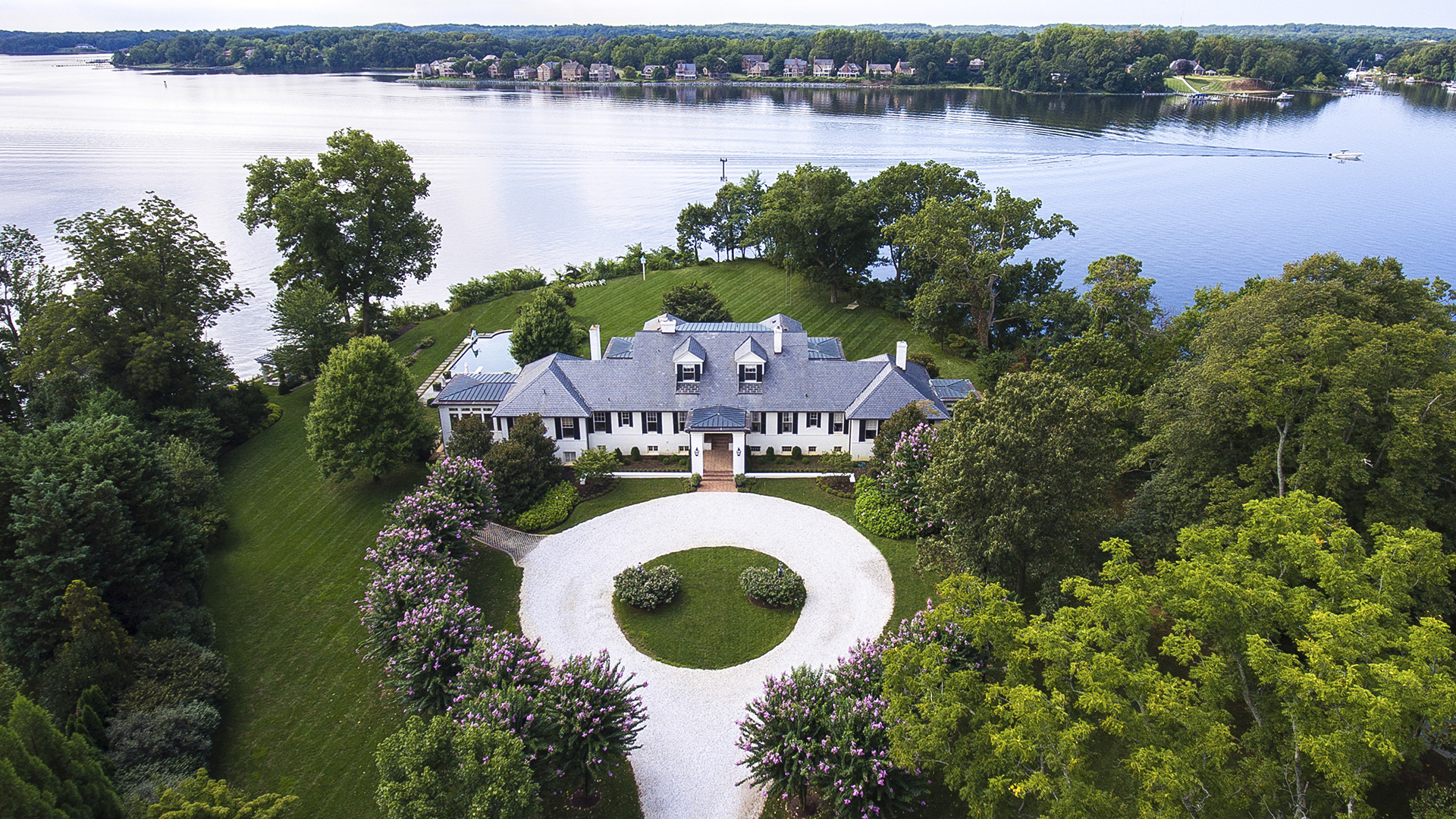 House in front of water