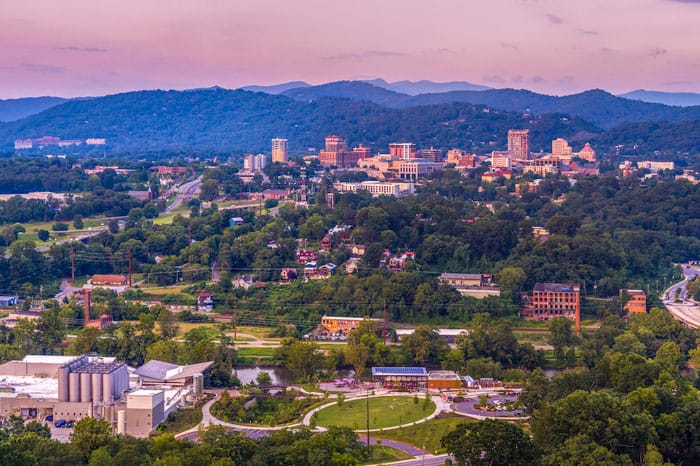 Picture of downtown Asheville