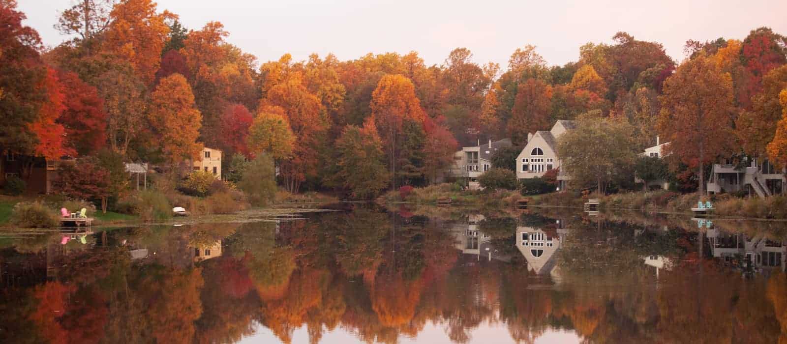 Lake Newport autumn sunrise
