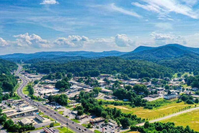 Aerial View of Clayton, Georgia