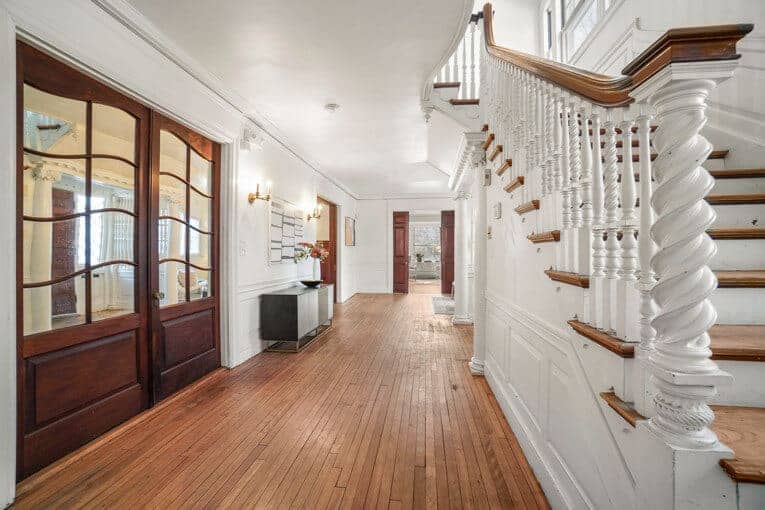 upstairs