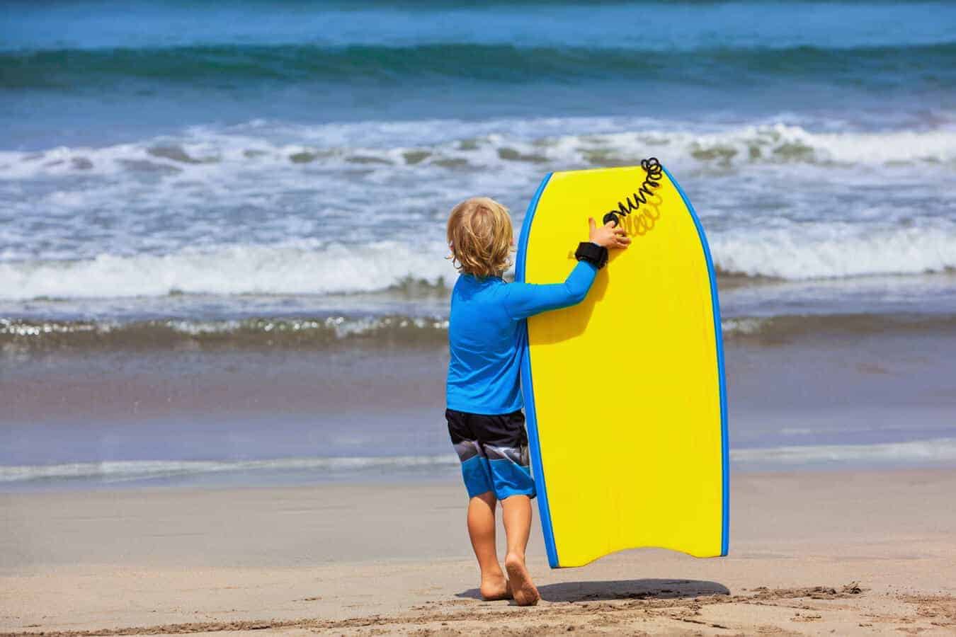 Little guy Boogie Boarding